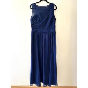 Ralph Lauren Dark Navy Blue Sleeveless Evening Long Dress Size 14